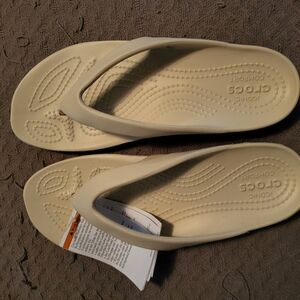 Crocs Beige Flip Flops